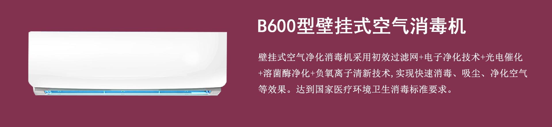 B600型壁挂式空气消毒机